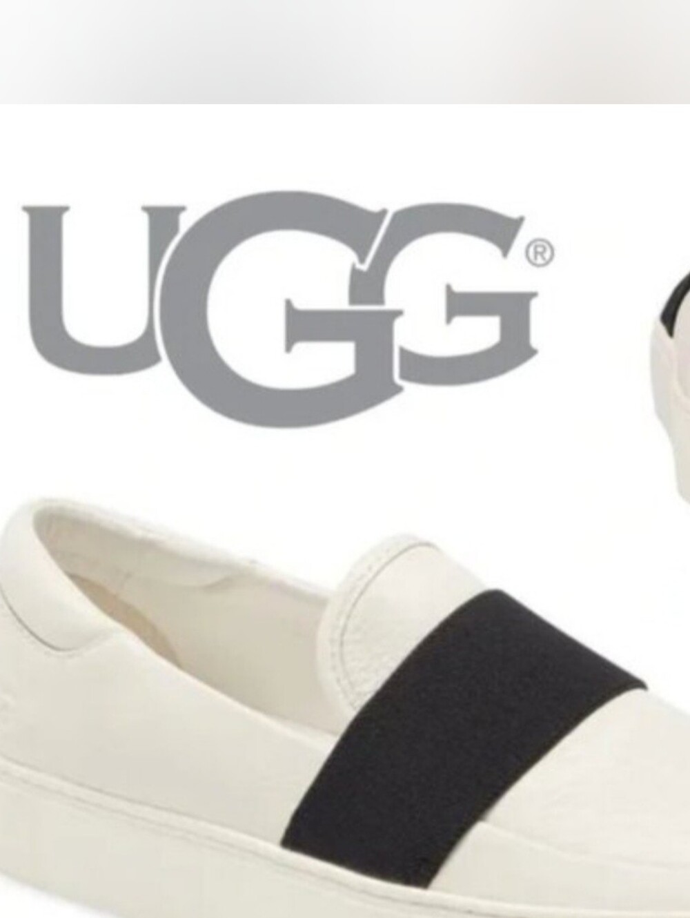 Ugg Chayze Women's White Leather Slip-On Sneakers Shoes